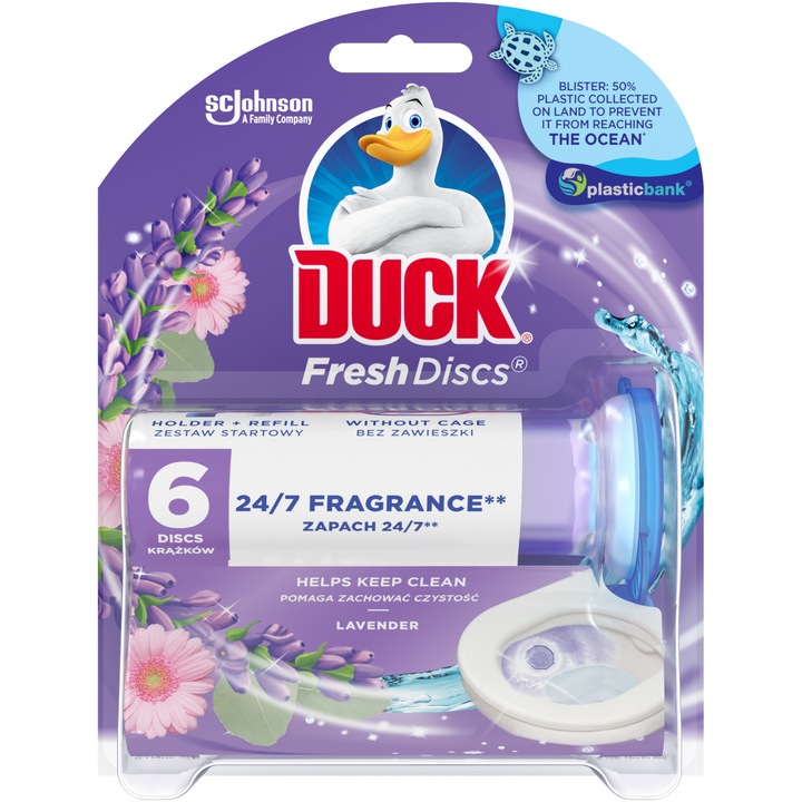 Duck Fresh Discs Lavender Wc frissítő korong, 6 korong