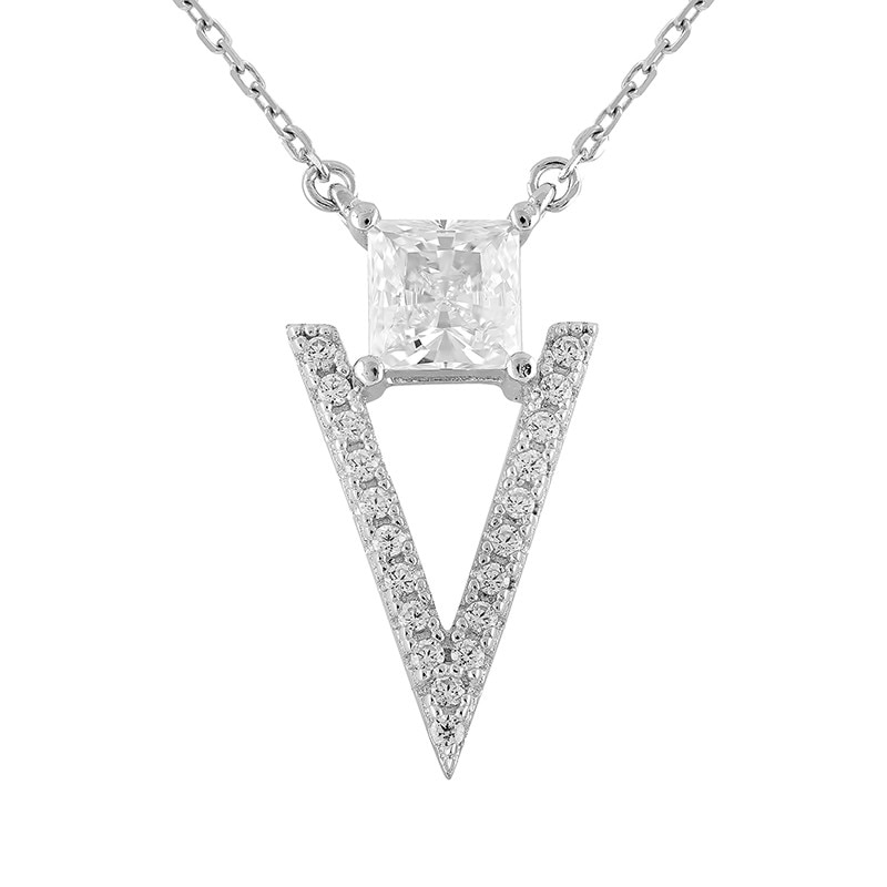 Pandantiv cu Lant Carla M* Argint 925 CZ OP9477