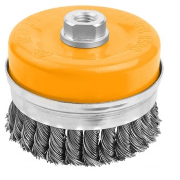 Perie cupa din sarma rasucita cu piulita 75 mm (Industrial) Perie cupa din sarma rasucita cu piulita 75 mm (Industrial)