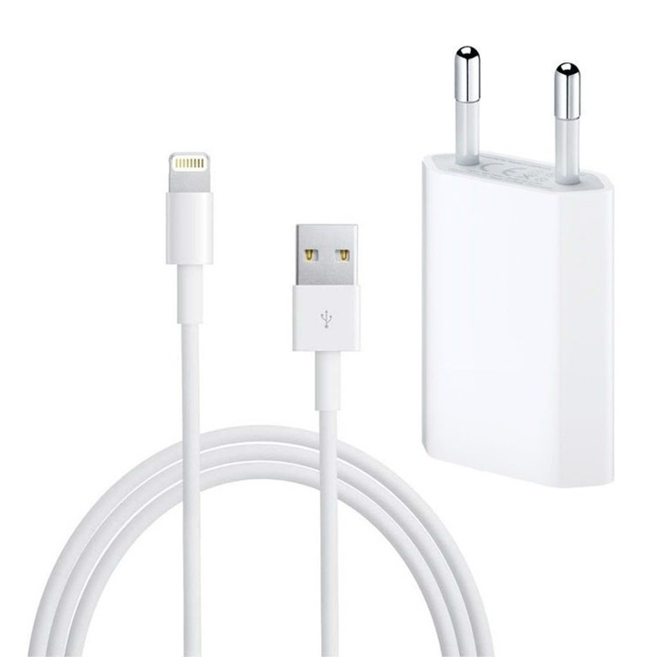 Оригинално Apple зарядно за iPhone 5/5s/6/6s/7 с Apple lightning кабел