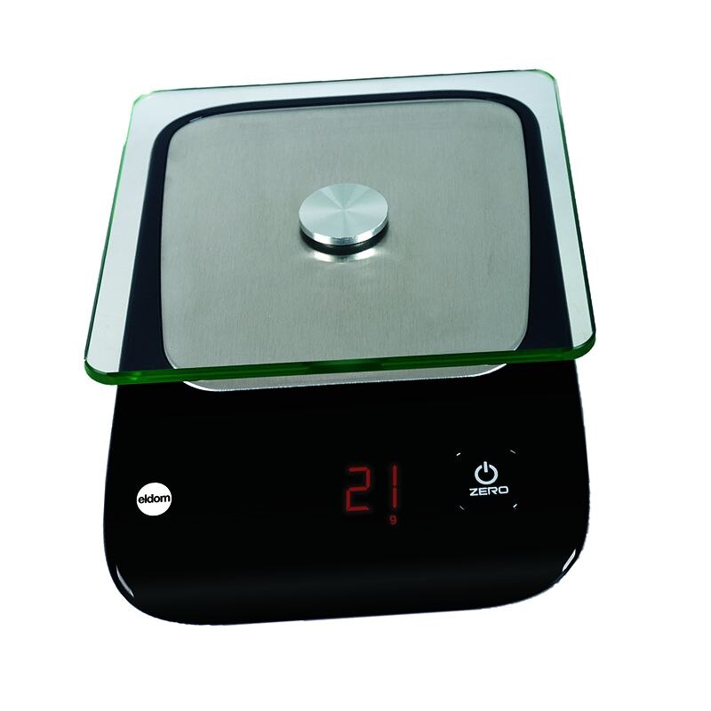 Cantar de bucatarie, Eldom WK330, Display LCD, 5 Kg, Negru