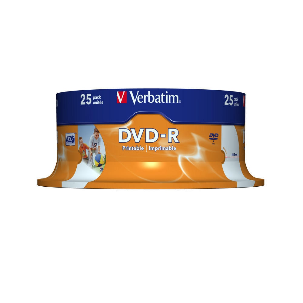 Set 2 x 43538-DVD-R AZO Verbatim, 4.7GB, 16X, printabil