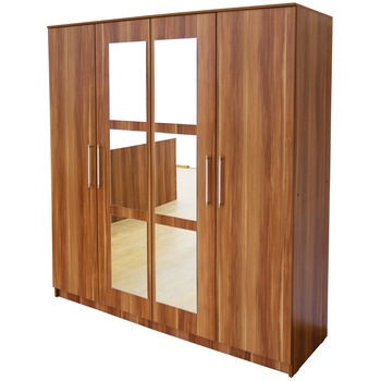 Dulap Napoli cu oglinzi, 180 x 201 x 55 cm, Prun Dulap Napoli cu oglinzi, 180 x 201 x 55 cm, Prun