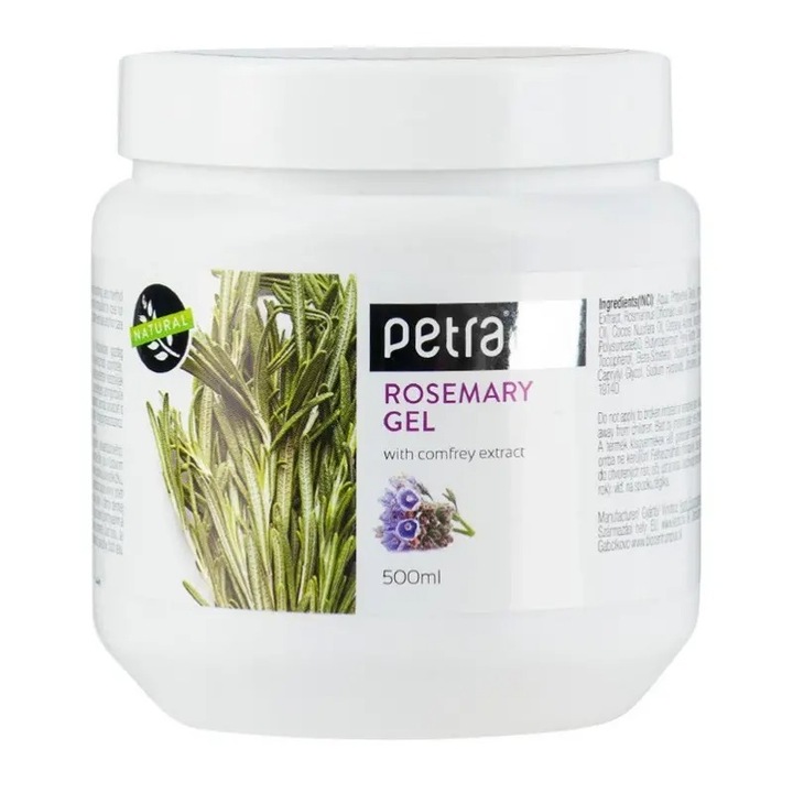 Gel Antireumatic Cosmedic-Petra, tratament adjuvant, cu rozmarin, bogat in uleiuri volatile, relaxeaza rigiditatea muschilor, 500 ml