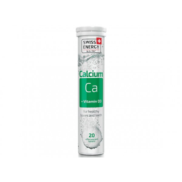 Calcium + Vitamin D3, SWISS ENERGY, 20 Tablete Efervescente