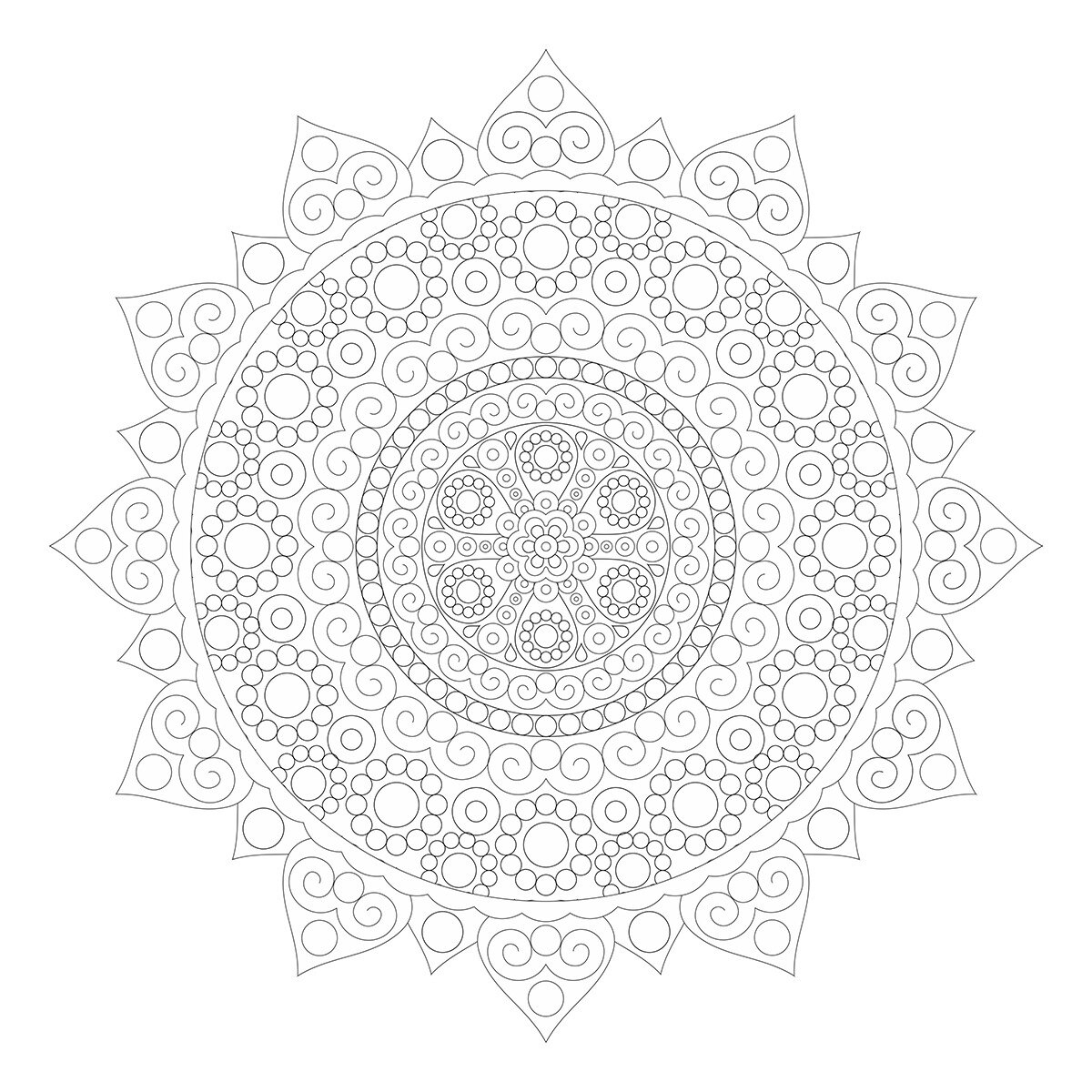 Set 30 Planse De Colorat Mandala Coloring Emag Ro