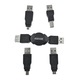 Kit USB Universal Maxell cu Cablu Retractabil si 4 Adaptoare, Husa Protectoare - Conectivitate pentru Dispozitive Vechi si Noi Negru