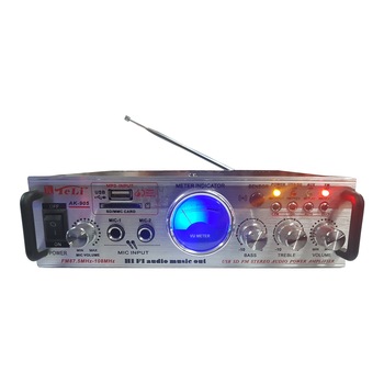 Amplificator Profesional Tip Statie 2 x 30 W / 8-16 Ohm / USB / SD Card / 2 Intrari Microfon / Telecomanda Amplificator Profesional Tip Statie 2 x 30 W / 8-16 Ohm / USB / SD Card / 2 Intrari Microfon / Telecomanda