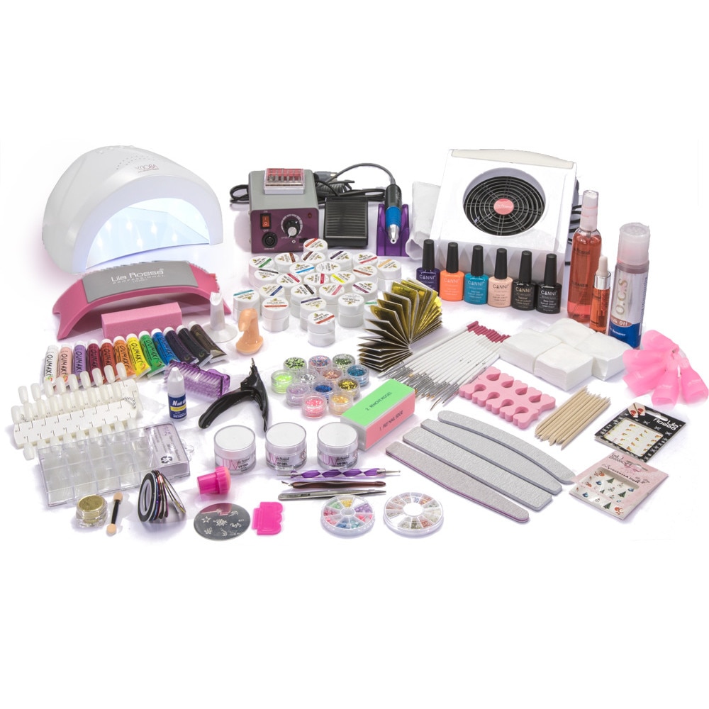 Kit unghii HQ constructie si oje semi 487 piese SUNONE 48W Color Line