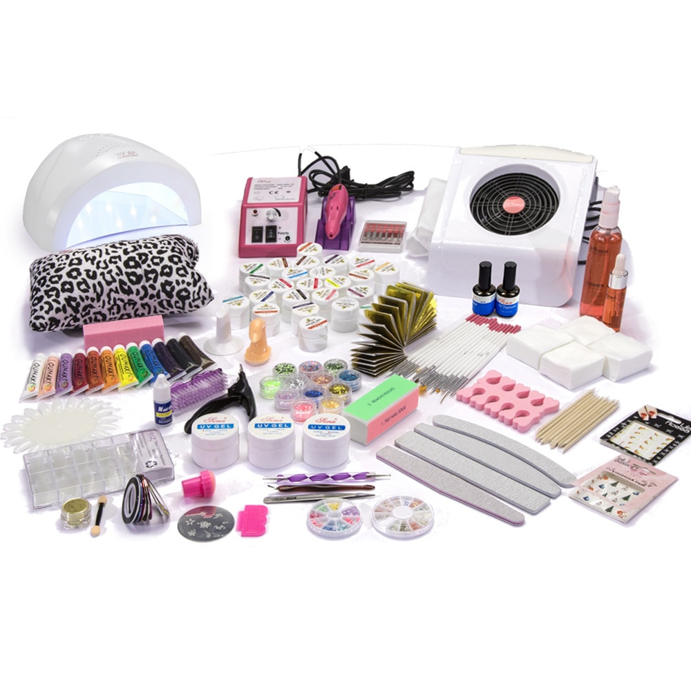 Kit unghii profesional 477 piese SUNONE 48W Color Line