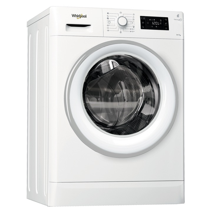 Masina de spalat rufe cu uscator Whirlpool FWDG97168WS EU, Spalare 9Kg, Uscare 7Kg, 1600 rpm, Clasa A, 60 cm, Alb
