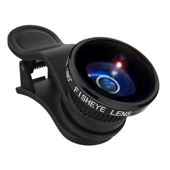 Obiectiv universal, Fish eye Lens 3 in 1 compatibil cu Smartphone / Tablete, negru Obiectiv universal, Fish eye Lens 3 in 1 compatibil cu Smartphone / Tablete, negru