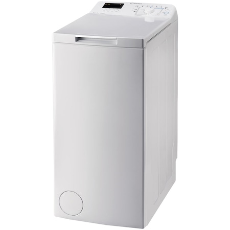 Masina de spalat rufe cu incarcare verticala Indesit BTW D61053 EU, 6 kg, 1000 RPM, Display electronic, Clasa A+++, Alb