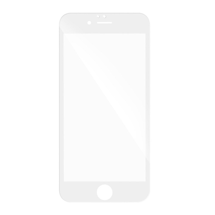 Стъклен протектор Tempered Glass 5D, Full Glue, за Apple iPhone 7 Plus/iPhone 8 Plus, Безцветен/Бял