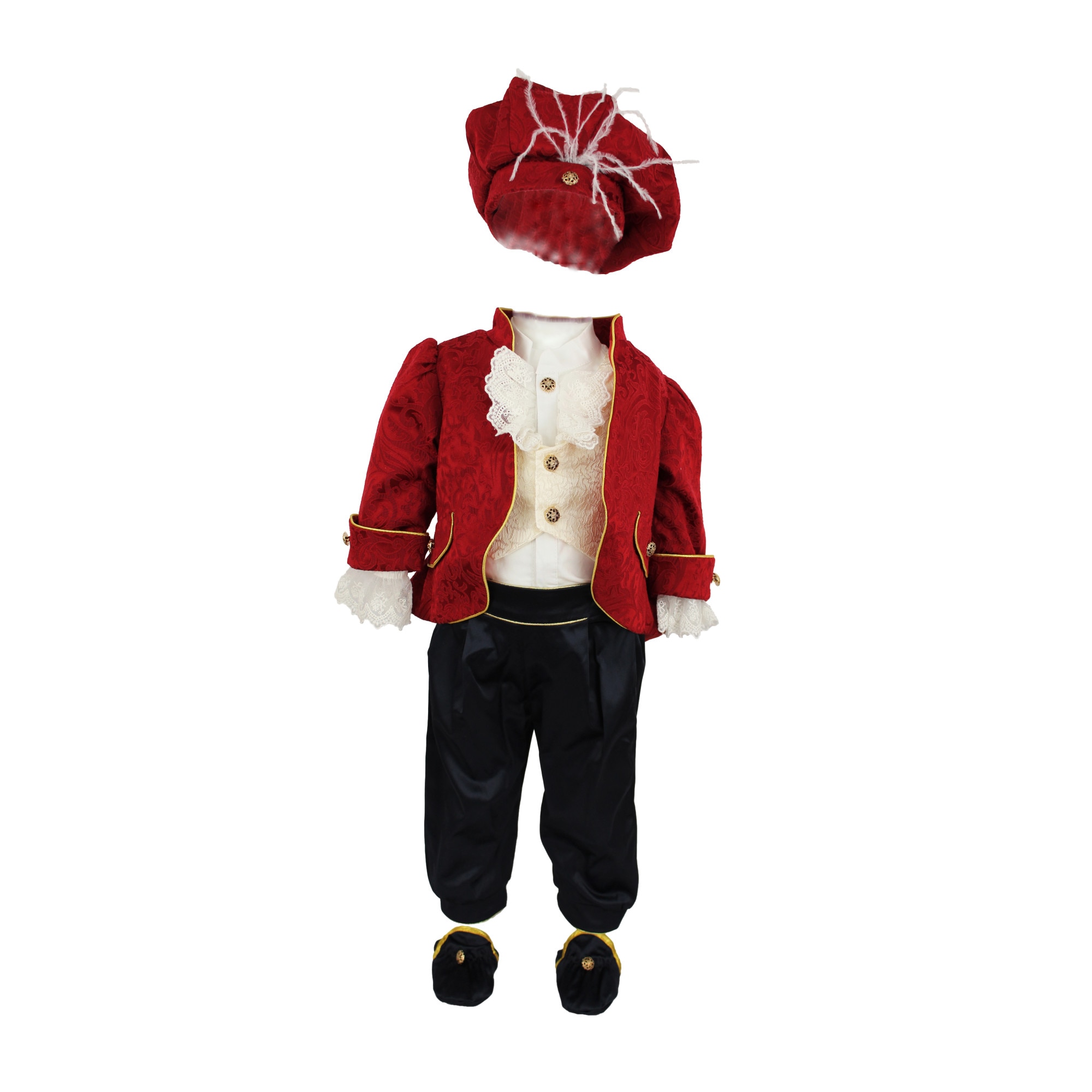 Costum botez model Micul Print visiniu 6-9 luni