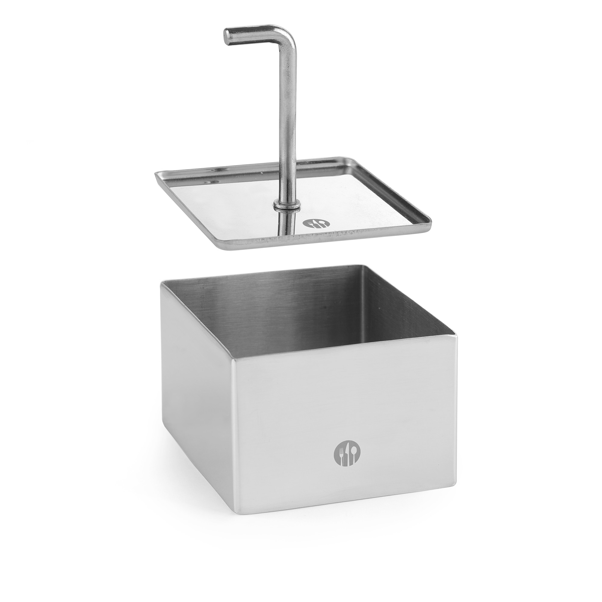 Presa decorare patrata din otel inoxidabil 80x80 mm pentru 512234