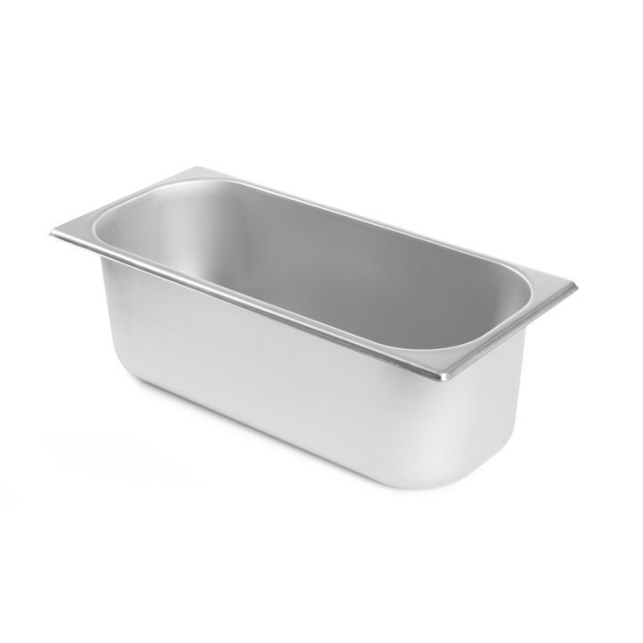 Fagylalt kád, rozsdamentes acél, 5 liter, 360x165x(H)120 mm, Hendi Kitchen Line