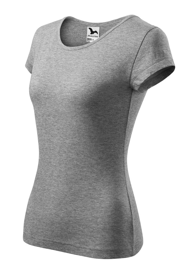 Tricou dama Pure 122, 100% bumbac, Gri