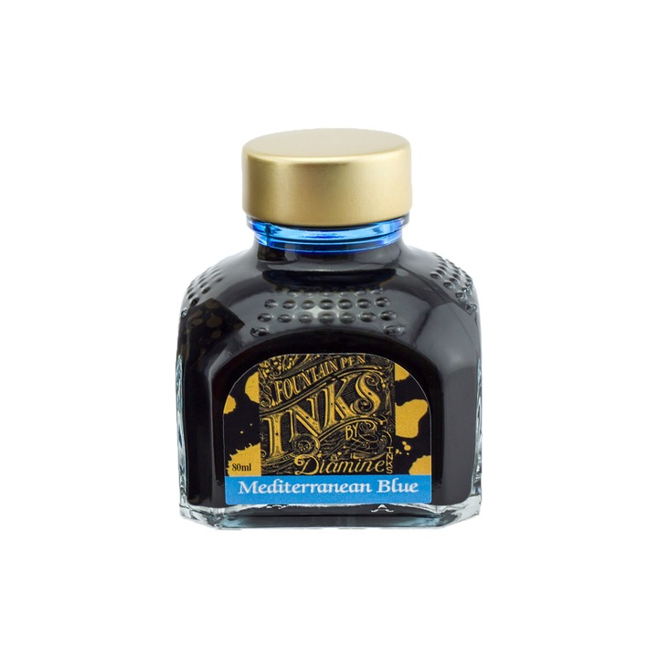 Calimara cerneala Diamine Standard 80 ml Mediterranean Blue