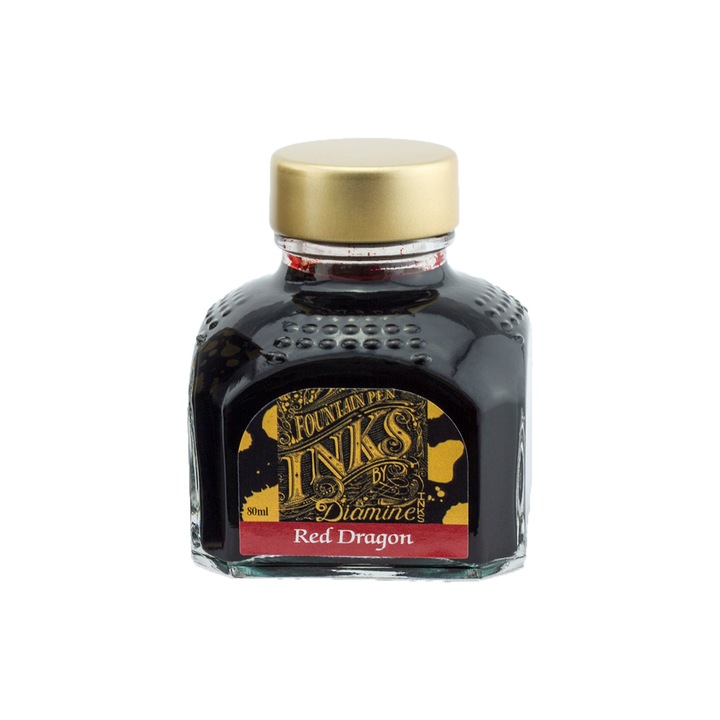 Calimara cerneala Diamine Standard 80 ml Red Dragon