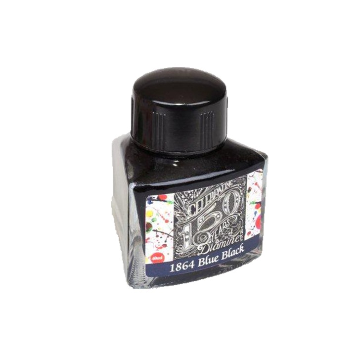 Calimara cerneala aniversara 150 de ani Diamine 1864 Blue Black 40 ml