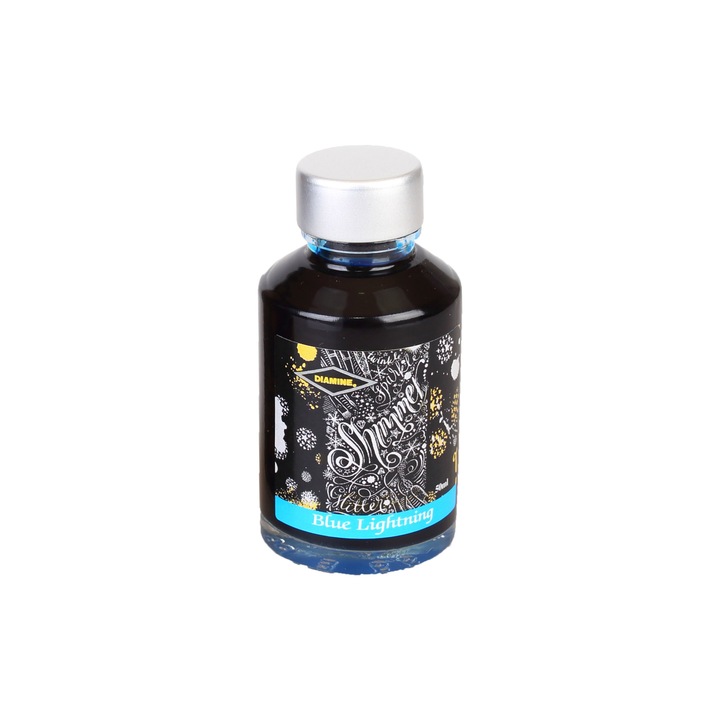 Calimara cerneala Diamine Shimmering 50 ml Blue Lightning