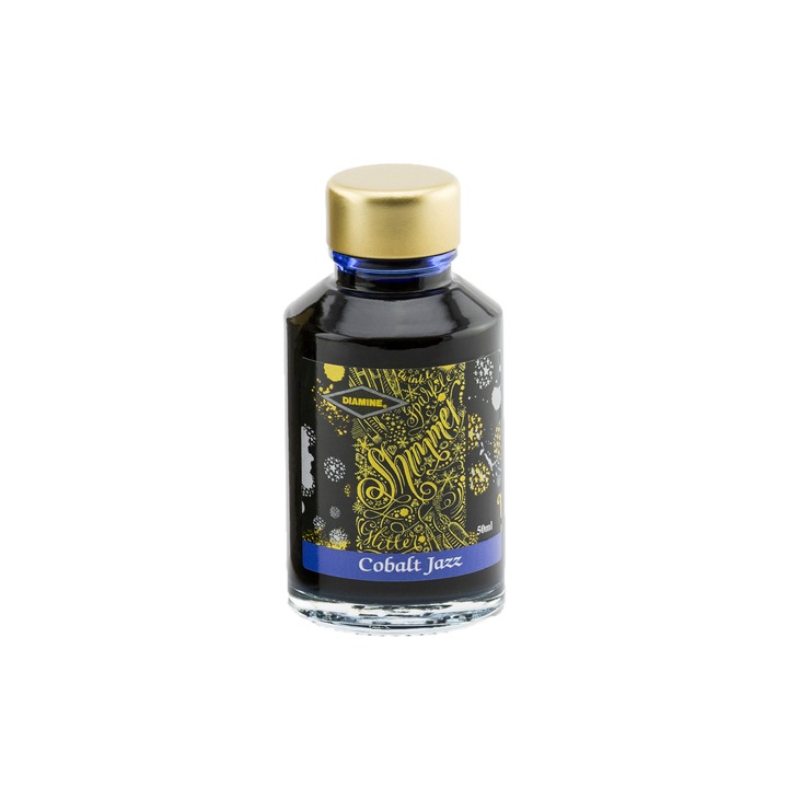 Calimara cerneala Diamine Shimmering 50 ml Cobalt Jazz