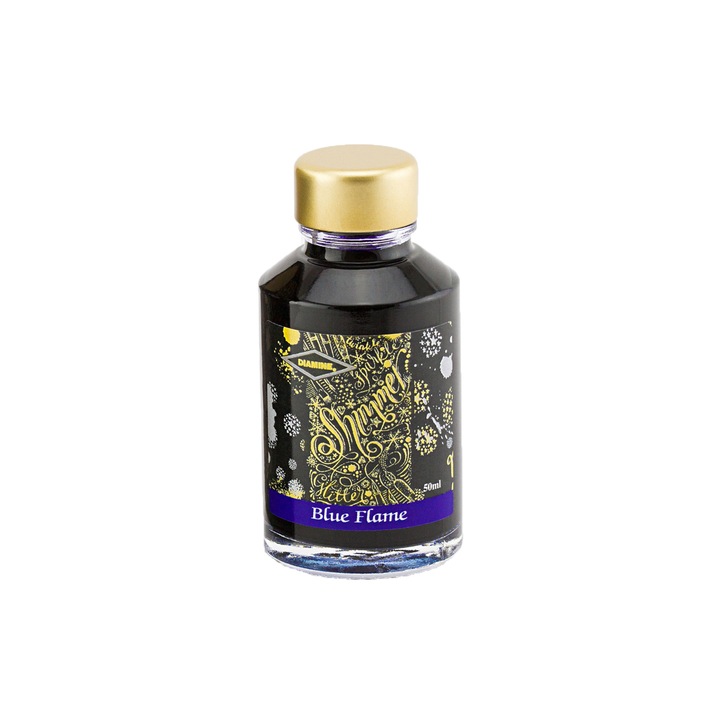 Calimara cerneala Diamine Shimmering 50 ml Blue Flame