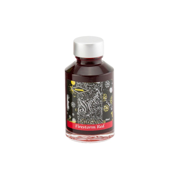 Calimara cerneala Diamine Shimmering 50 ml Firestorm Red