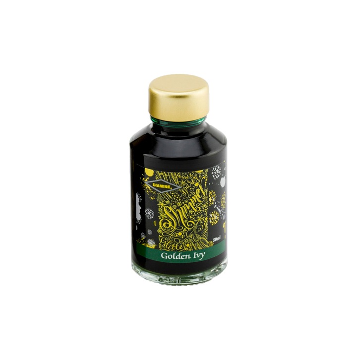 Calimara cerneala Diamine Shimmering 50 ml Golden Ivy