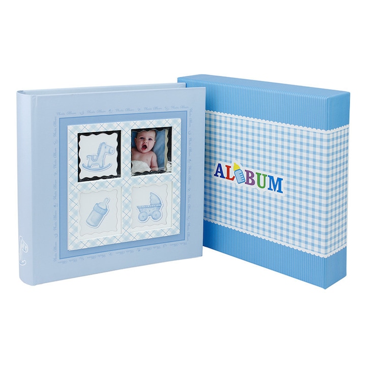 Album foto Baby Stories, personalizabil, 200 foto 10x15 cm, slip-in, notes, albastru