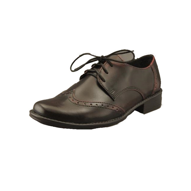 Pantofi din piele pentru baieti Emel 1760, Negru, 34