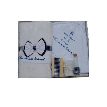 Trusou botez Mini Bimbi TBMB15-AL, Albastru Trusou botez Mini Bimbi TBMB15-AL, Albastru