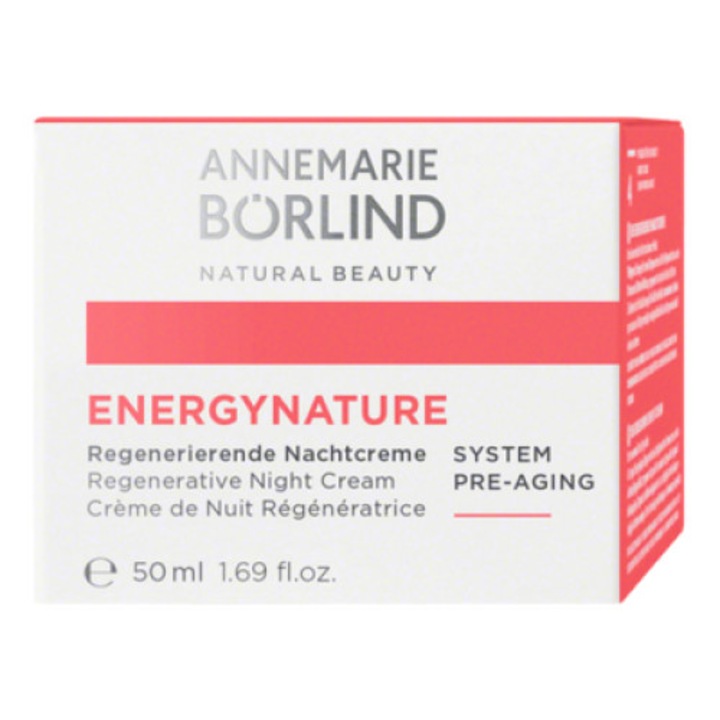 Crema regeneratoare de noapte, 100% ingrediente naturale, Energynature, Annemarie Borlind, 50 ml