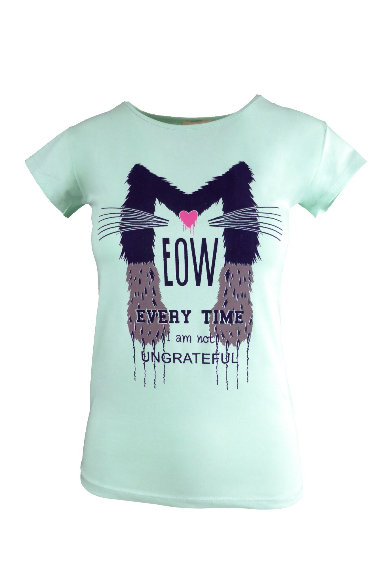 Tricou - UNIVERS FASHION - verde, imprimeu 