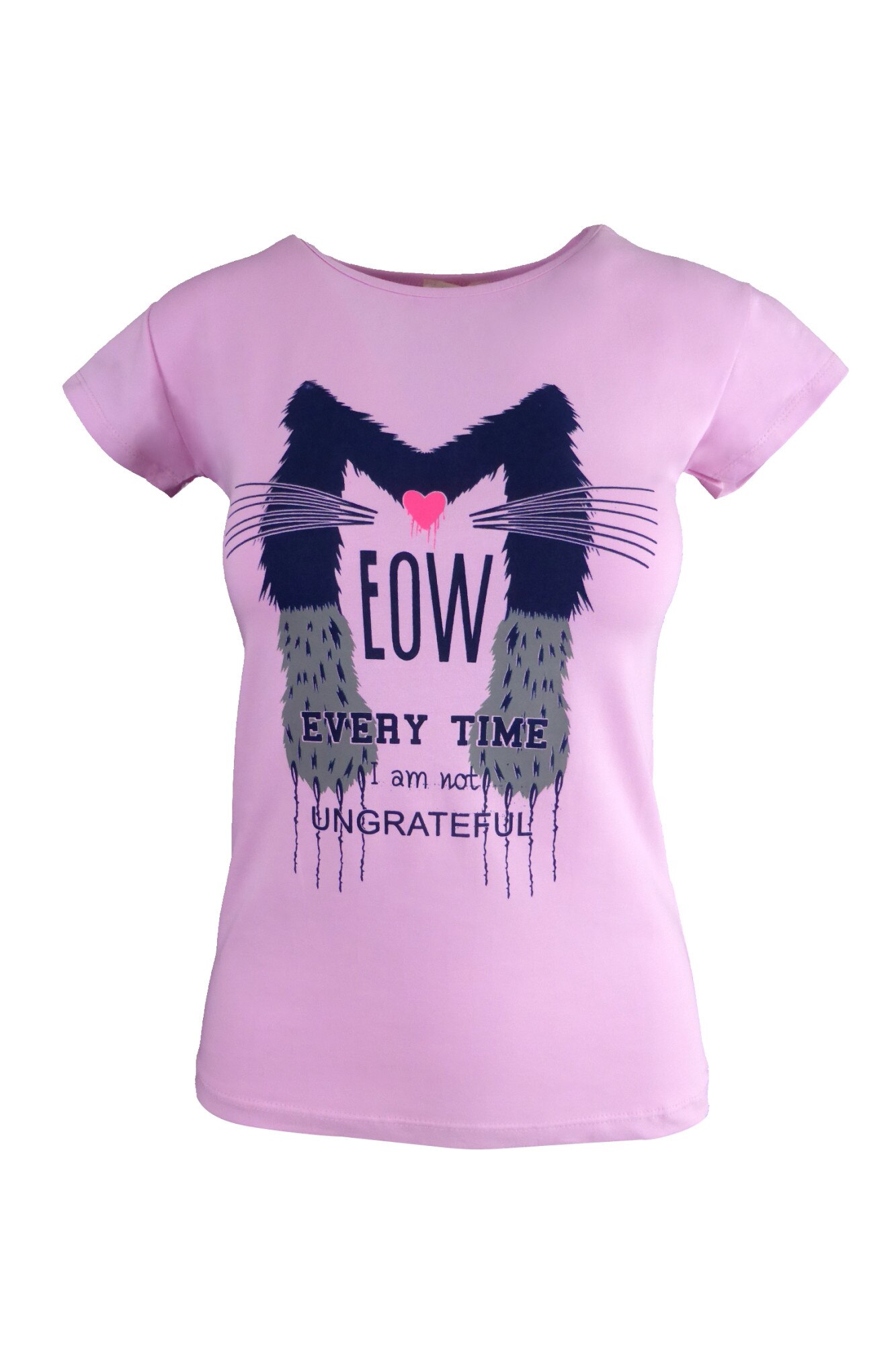 Tricou - UNIVERS FASHION - roz, imprimeu 