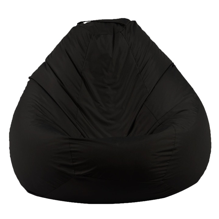 Пуф Pufrelax, круша, 520л., Nirvana Gigant - Teteron Black, Подходящ за открито, Перящ се калъф, Пълнеж от Полистиролни перли