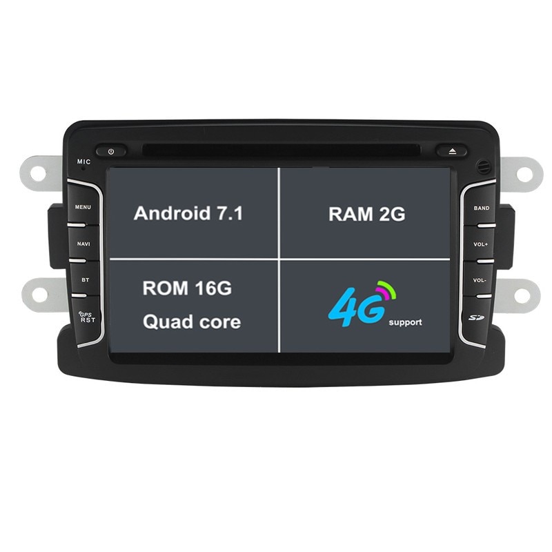 Android 9.0 Autoradio stéréo pour Renault Duster-Dacia Sandero-Lada Xray 2-Renault  Captur-Logan 2, 2 DIN 8 Inch 2G+32G Octa Core