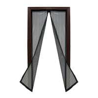Plasa cu magnet pentru usa impotriva tantarilor, mustelor si altor insecte - 218x96 cm - culoare negru