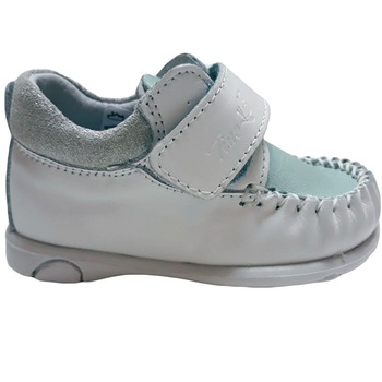 Mocasini copii piele Tino 369 alb verde Mocasini copii piele Tino 369 alb verde