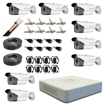 Sistem supraveghere 8 Camere Hikvision FULL HD 1920x1080 IR 80M + Ups Well cu baterie 360W si accesorii Rovision Sistem supraveghere 8 Camere Hikvision FULL HD 1920x1080 IR 80M + Ups Well cu baterie 360W si accesorii Rovision