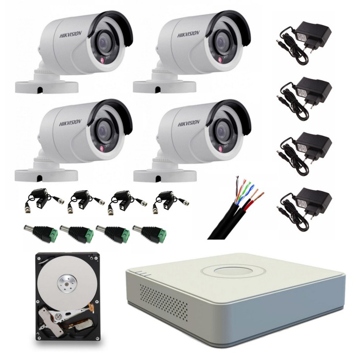 Hikvision Professzionális videomegfigyelő készlet 720 P komplett + 1 TB merevlemez
