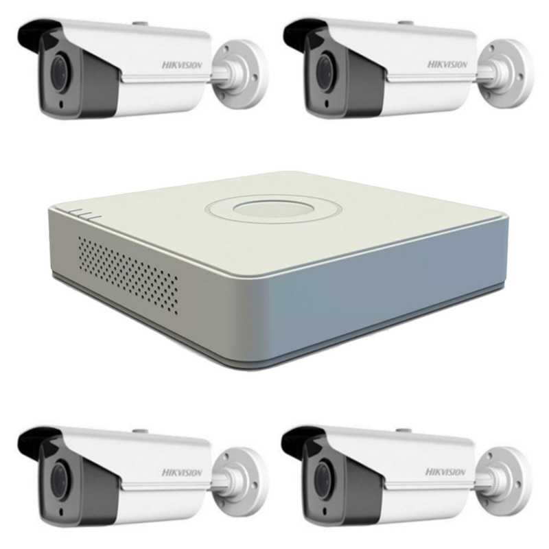 Sistem supravehgere video Hikvision Full HD 1920x1080 80 M IR Best Deal