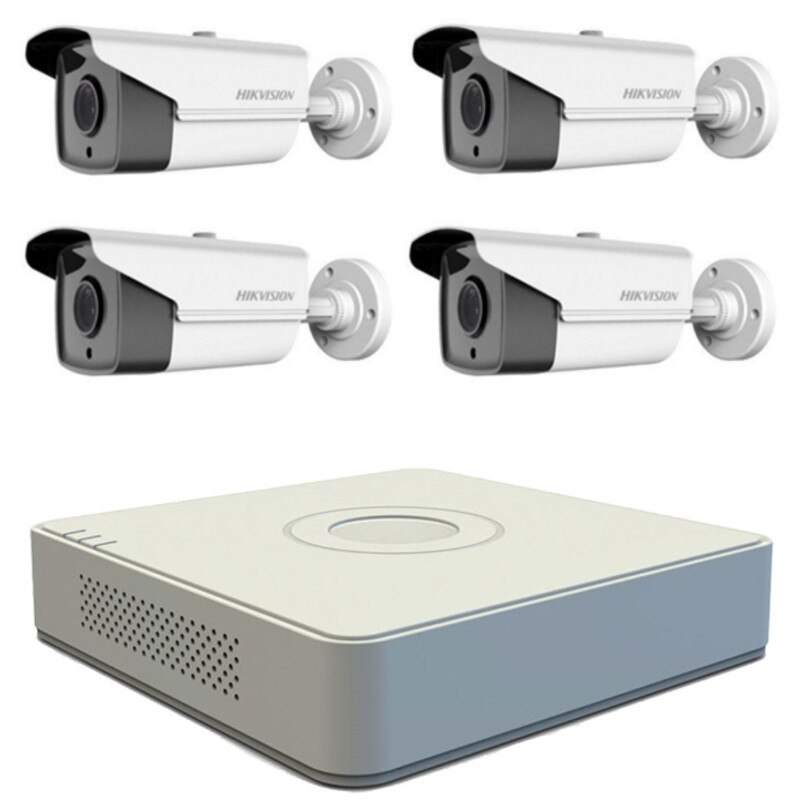Kit supraveghere video profesional Hikvision Turbo HD 1920x1080 80m IR