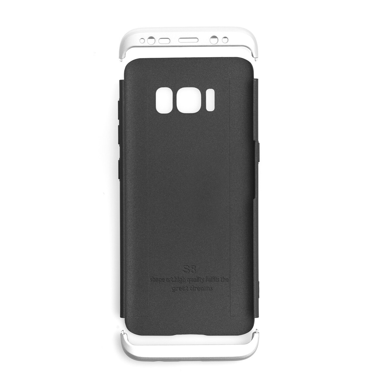 Husa Samsung Galaxy S8, GKK, culoare negru/argintiu, 360