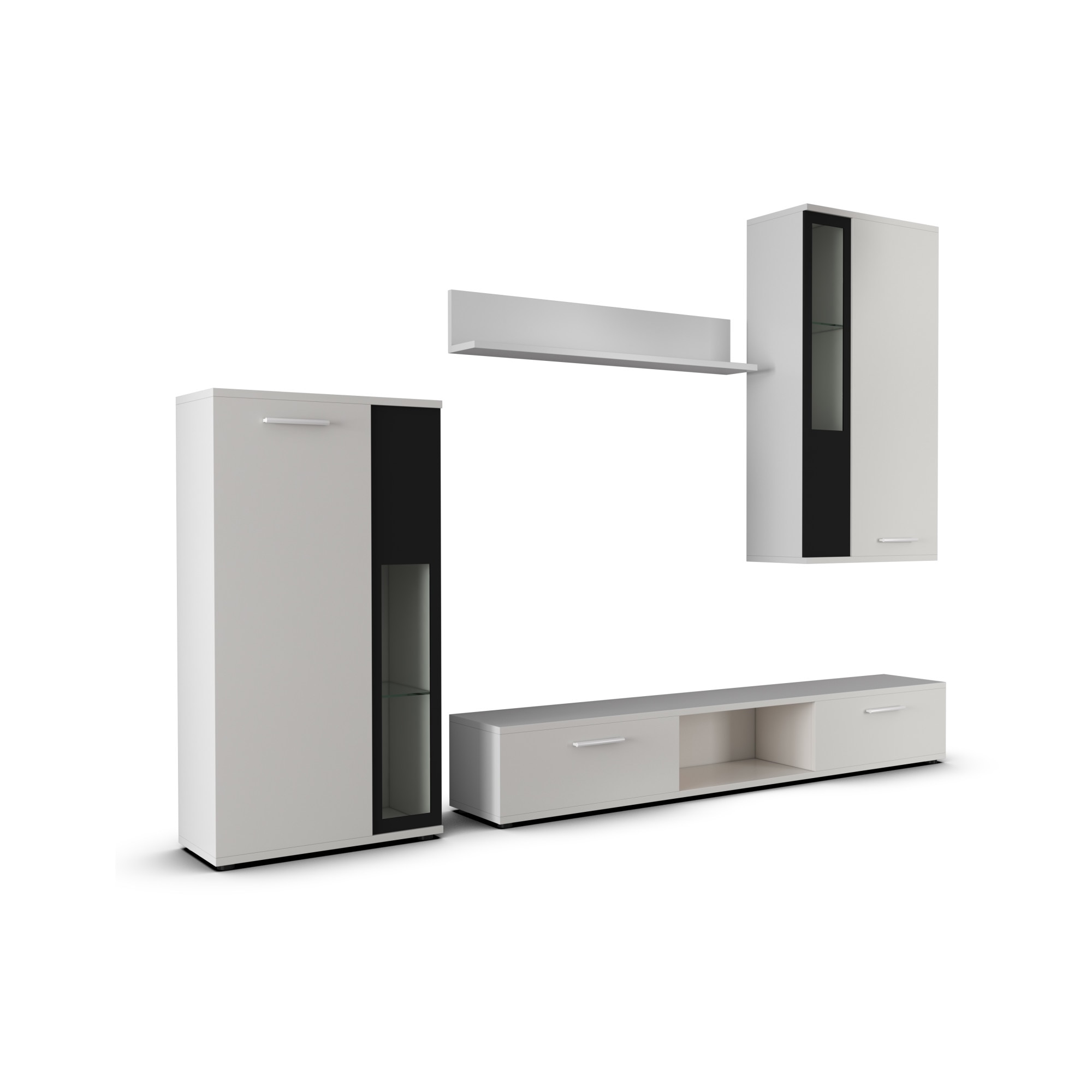 Biblioteca Cb, DANY, LED-uri incluse, alb mat/negru