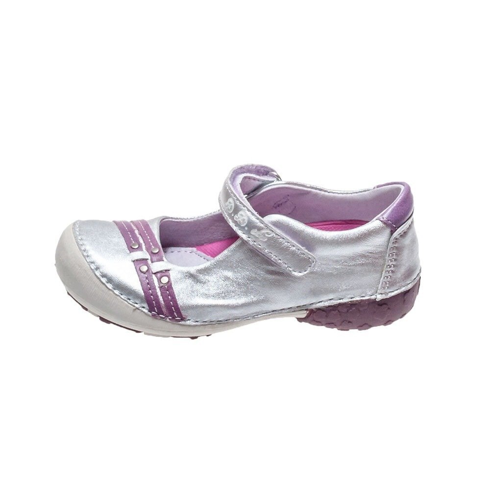 Balerini fete piele, DD Step, Argintiu