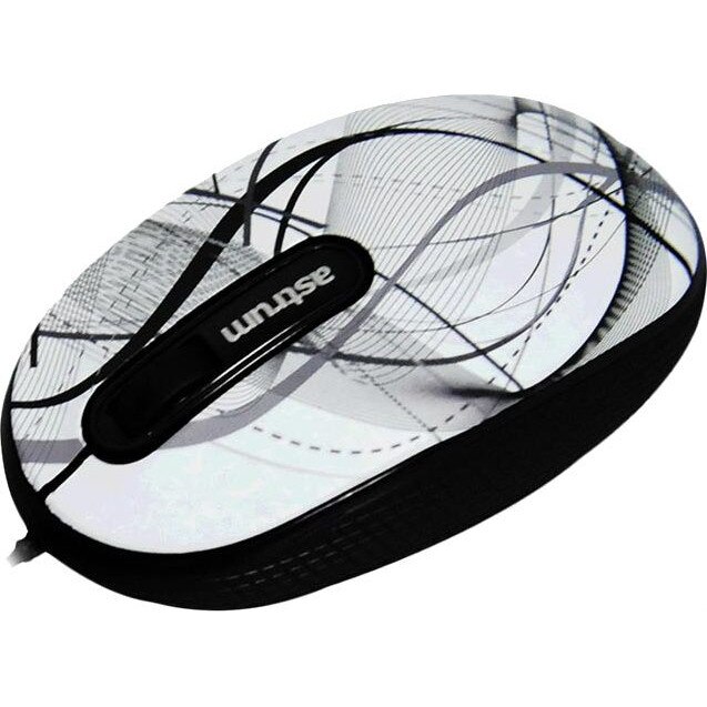 Mouse Astrum MU400 Optic AeroTiny USB 2.0 Retractabil Negru/Gri
