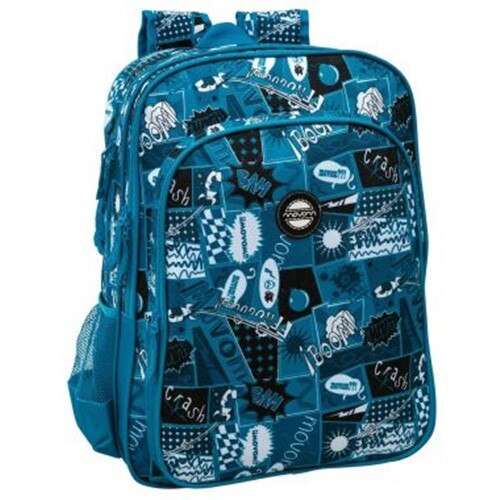 Ghiozdan Scoala 2 Compartimente 42 cm Movom Blue Comic