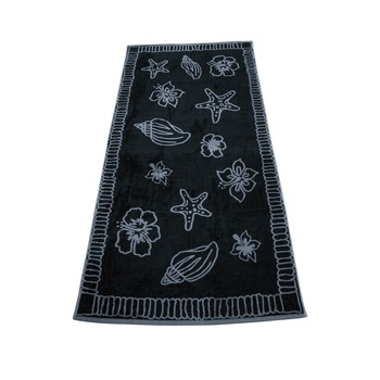 Prosop plaja Hawaii Collection, 2 fete, Negru/Antracit, 90x190 cm, 100% bumbac Terry Selection, 550 gr/mp Prosop plaja Hawaii Collection, 2 fete, Negru/Antracit, 90x190 cm, 100% bumbac Terry Selection, 550 gr/mp